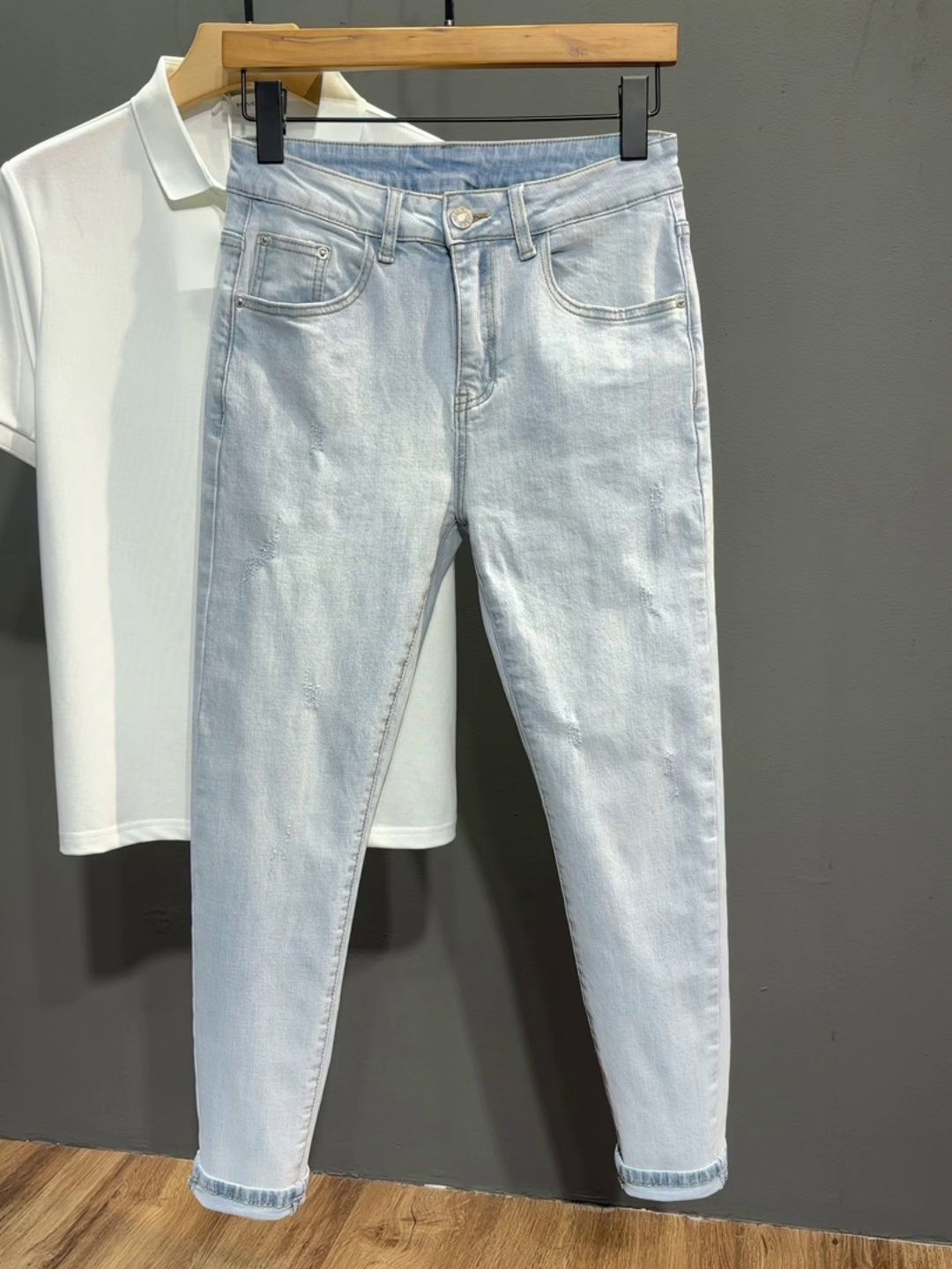 Summer Washed Light Blue Washe - Streetwear Brand Cat 评论和价格