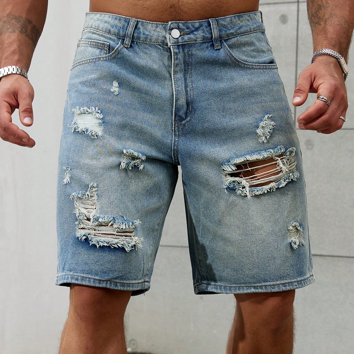 New Fashion Mens Ripped Short  - Streetwear Clothing Brand 评论和价格