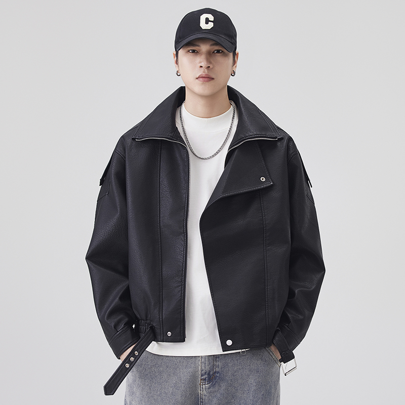 Autumn Winter Leather Jacket M - Streetwear Clothing Brand 评论和价格